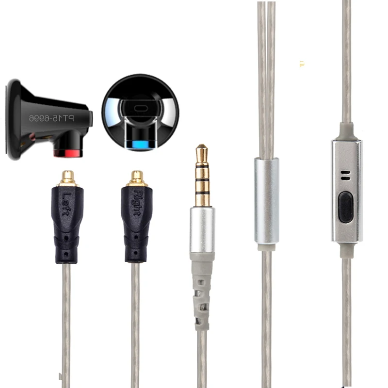 

2019 senfer pt15 Pro 32ohms plat headset new materials Graphene Dynamic Driver Unit HIFI in ear Earphone MMCX Microphone cable