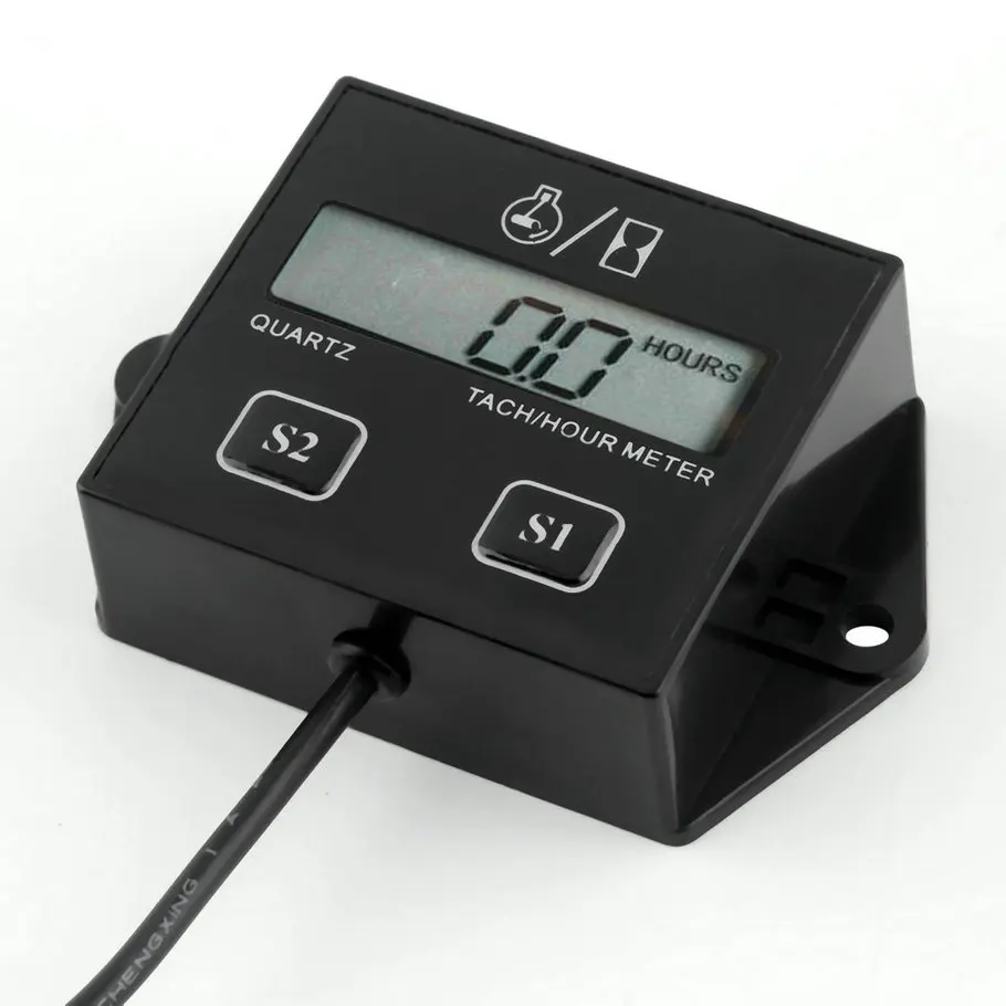 Digital Engine Tach Hour Meter Tachometer Gauge Inductive Display Motorcycle Motor Marine chainsaw pit Boat NOT