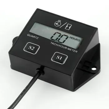 

Digital Engine Tach Hour Meter Tachometer Gauge Inductive Display Motorcycle Motor Marine chainsaw pit Boat NOT included battery