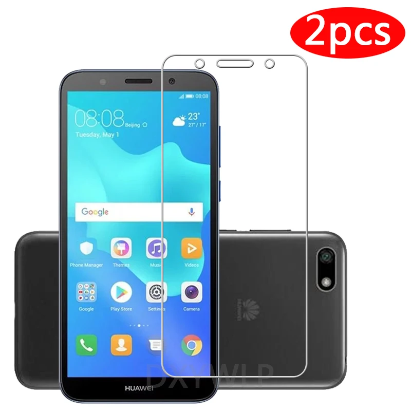 2pcs Tempered Glass For Huawei Y5 Prime 2018 Screen Protector 5.45inch DRA-L22 DRA-LX2 Protective film | Мобильные телефоны и