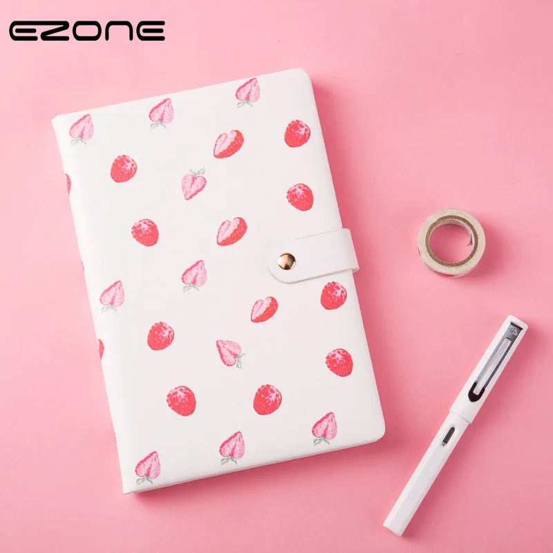 

EZONE Lovely A5 Notebook Strawberry Pineapple Ice cream Pattern DIY Diary Monthly Planner Meeting Plan/Agenda Memo Pad Papelaria