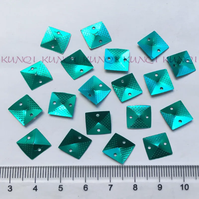 

New!! 30g 1100pcs/lot 10mm Blue Square Cup Loose Sequins Paillettes Sewing,Wedding Craft,Women Kids DIY Garment Accessory