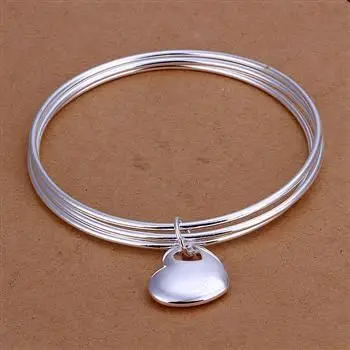 B175 925 браслет из стерлингового серебра, 925 серебро модные ювелирные изделия тройной Круг Сердце браслет/aibaizia aldajcka