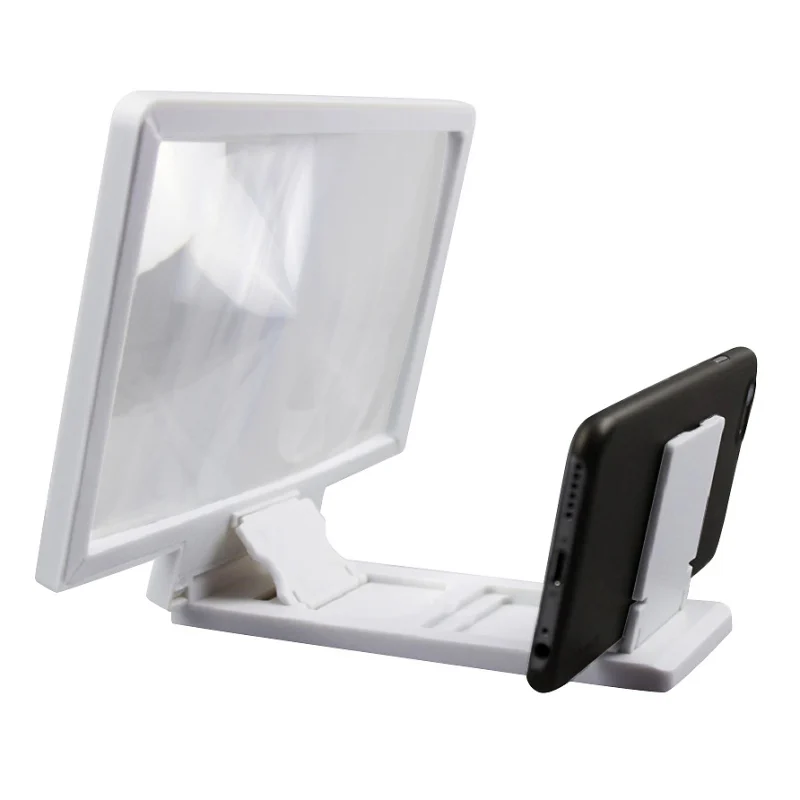 Держатель для защиты глаз увеличительное стекло держатель HD Whosale 3D усилитель экрана мобильного телефона - Цвет: Белый