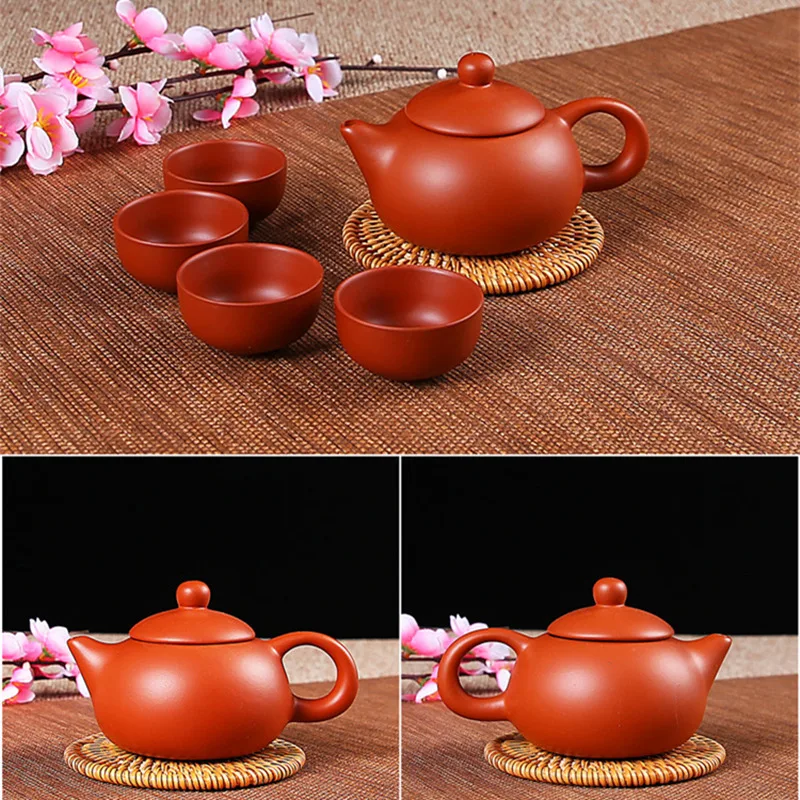150 мл Zisha чайный набор кунг-фу Исин Чайный горшок ручной работы чайный горшок набор Керамический Китайский чайный церемония 4 чашки набор 25 мл