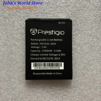 

For Prestigio PSP3532 Muze F3 (Muze A7 PSP7530 ) 2500mah Mobile Phone Li-ion Battery Replacement