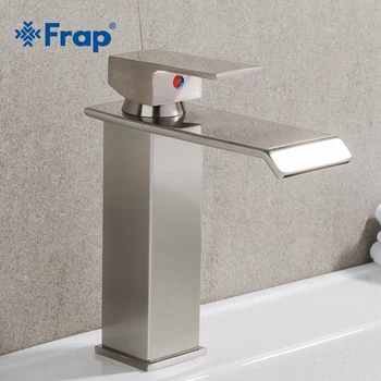 

FRAP Newly Basin Faucet Bathroom Waterfall Faucet Mixer Single handle Brass Faucet Hot and Cold Bath Mixers Square Taps Y10144