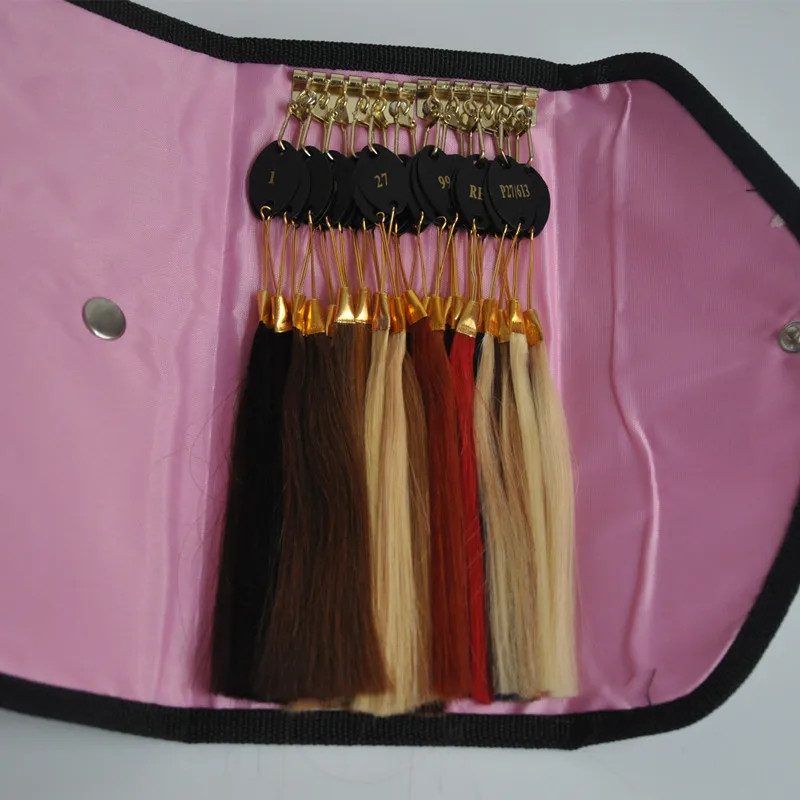 100% 32pcs Real Remy Human Hair Color Ring for Hair Human Extension Chart Perfect Packaging