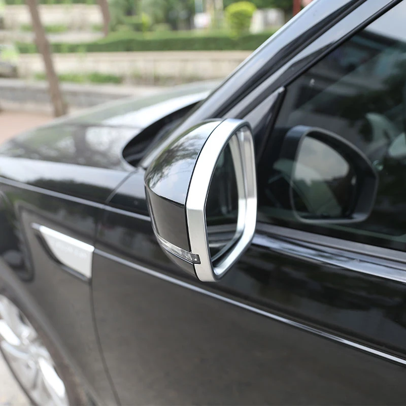 

For Land Rover Discovery 5 2017 Car-styling ABS Matte Chrome Exterior Accessories Side Rearview Mirror Frame Trim Set of 2pcs