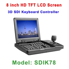 8 дюймов HD TFT ЖК-дисплей Экран 3 оси HDSDI экранной клавиатуре контроллер с HDMI SDI CVBS Выход для безопасности конференция камера Системы