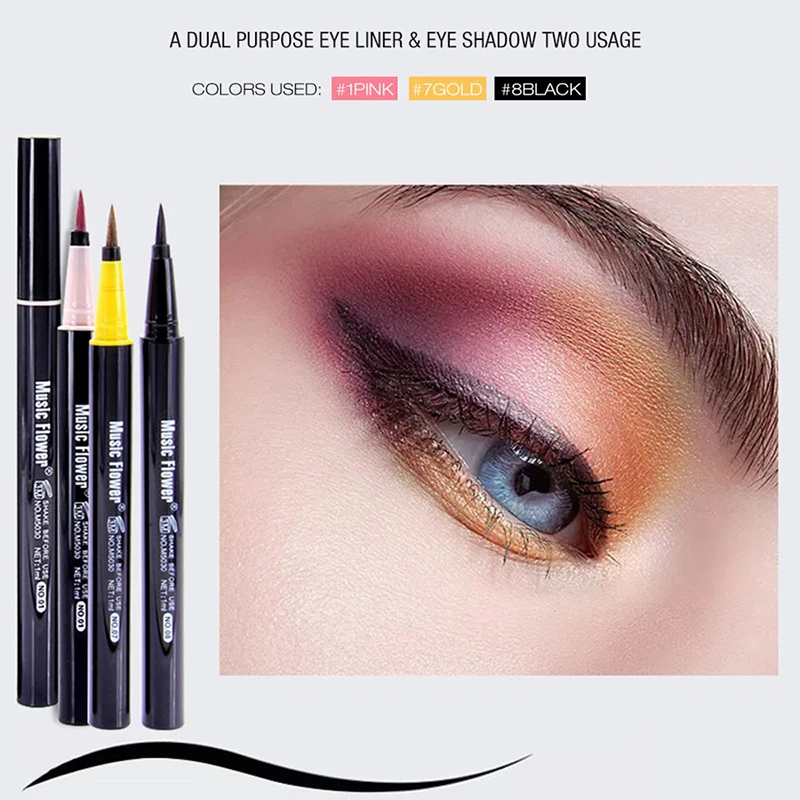 

8 Colors Waterproof and Sweat-proof 24-hour Colorful Eyeliner Liquid Long-lasting Make Up Beauty Comestics Eye Liner Pencil