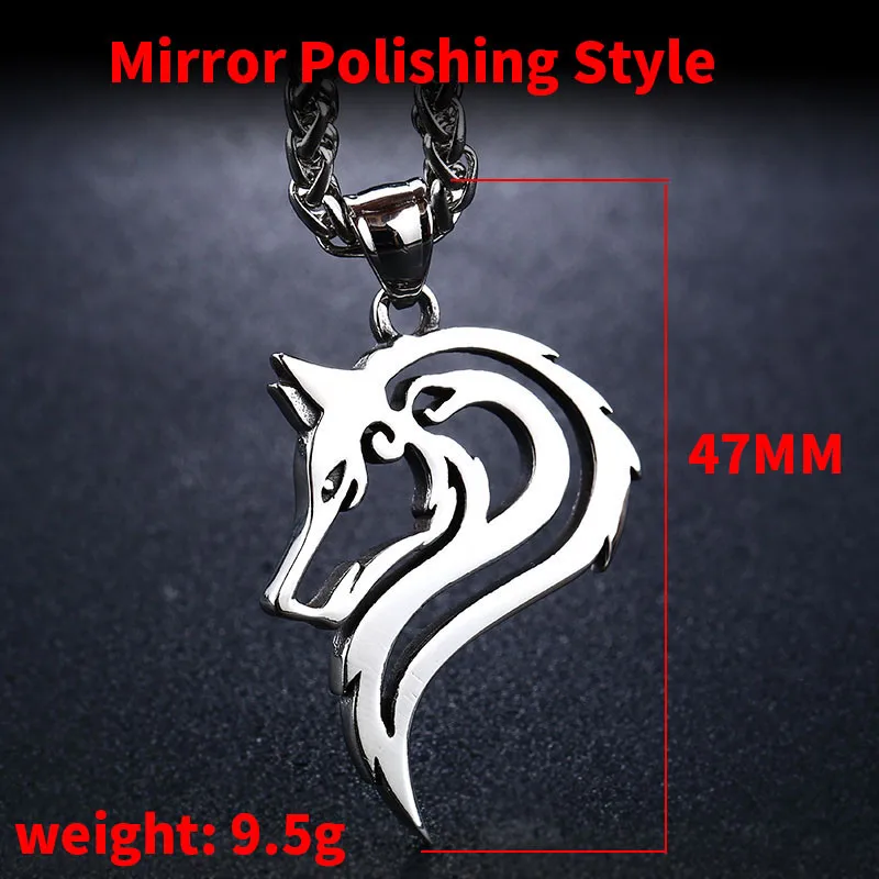 BEIER Punk 316L stainless steel new design howling wolf pendant necklace viking men celt Charm Fashion jewelry BP8-302