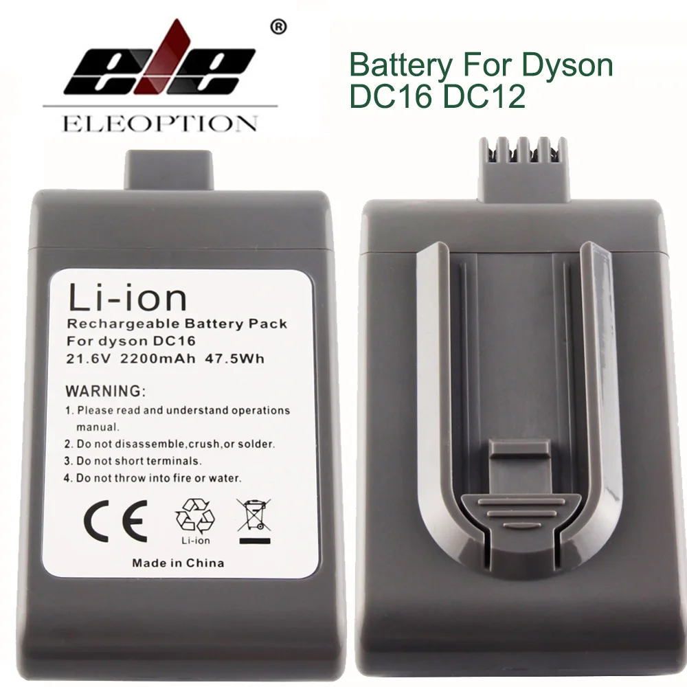 ELE ELEOPTION 2PCS 2200mAh 21.6V Battery For Dyson DC16 DC12 Vacuum