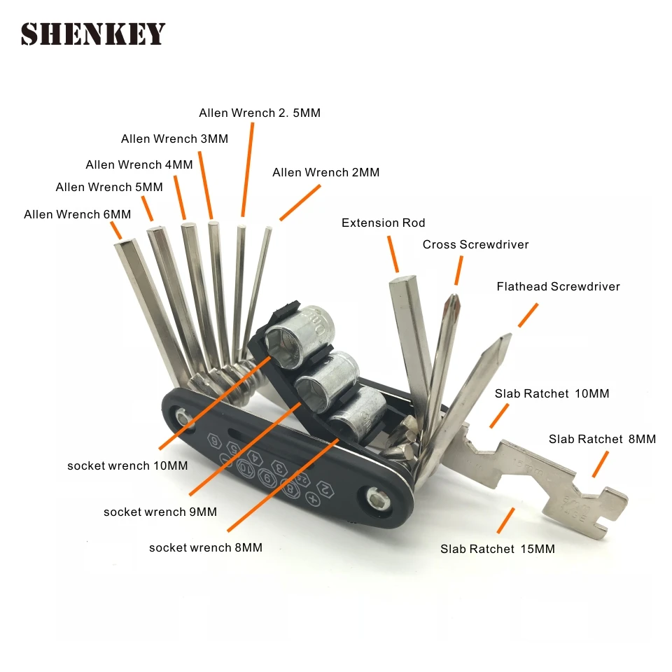 Новинка, 15 в 1, многофункциональные инструменты для ремонта велосипеда, велосипедные отвертки, набор инструментов, шестигранные спицы, Аксессуары для велосипеда, инструмент для ремонта велосипеда