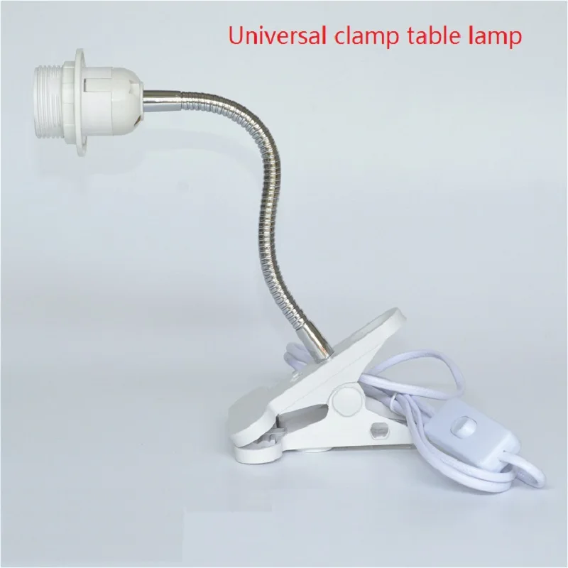 

E27 LED desk lamp Rotate 360 degrees holder belt clip switch abajur; led study light lamp holder, Universal clamp table lamp