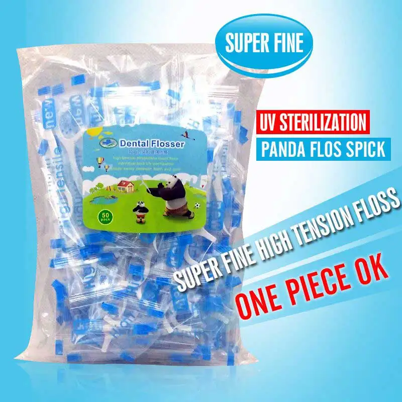 

Free Shipping Dental Flosser UV Sterilized Individual Packing 100 Pack Superfine Toothpicks Stick Floss Interdental Brush