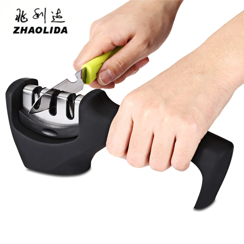 ZHAOLIDA มีด Sharpener Professional มีดเซรามิค Whetstone สแตนเลสมีด