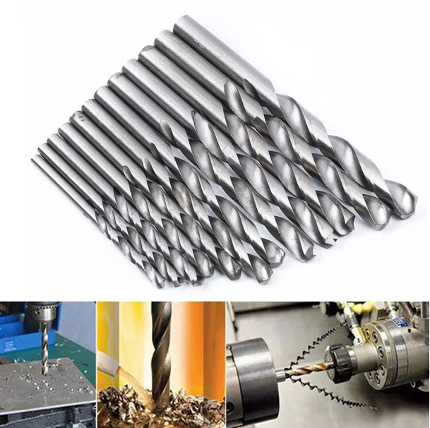 19x 1.5- 10mm 5Pcs Extra Long High Speed Drill Bits HSS For Metal Wood
