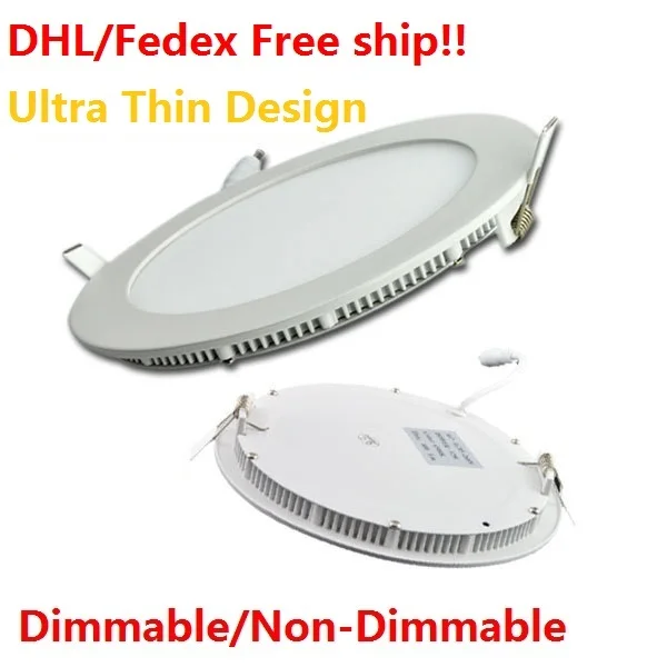 

Ultra Bright 9W 12W 15W 25W Led Ceiling Recessed Downlight Round/Square Panel light 1800Lm Led Panel Bulb Lamp Light 20pcs DHL