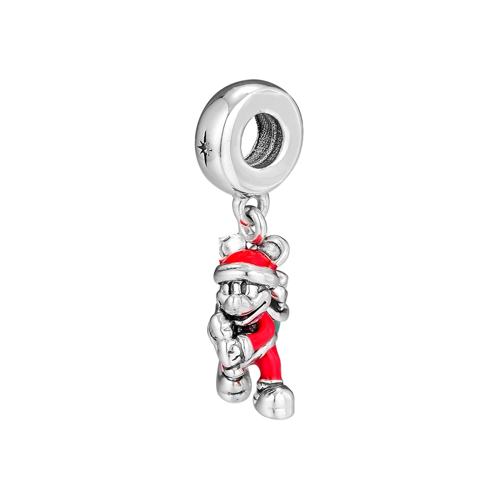 

CKK Beads Fits Original Bracelets Santa Mickey & Gift Bag Hanging Charms for Women DIY Beads Jewelry Making Silver 925 Jewelry
