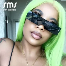 Gafas De Sol rectangulares De tendencia para mujer, lentes transparentes De marca De diseñador a la moda, negras y rojas, Retro, UV400