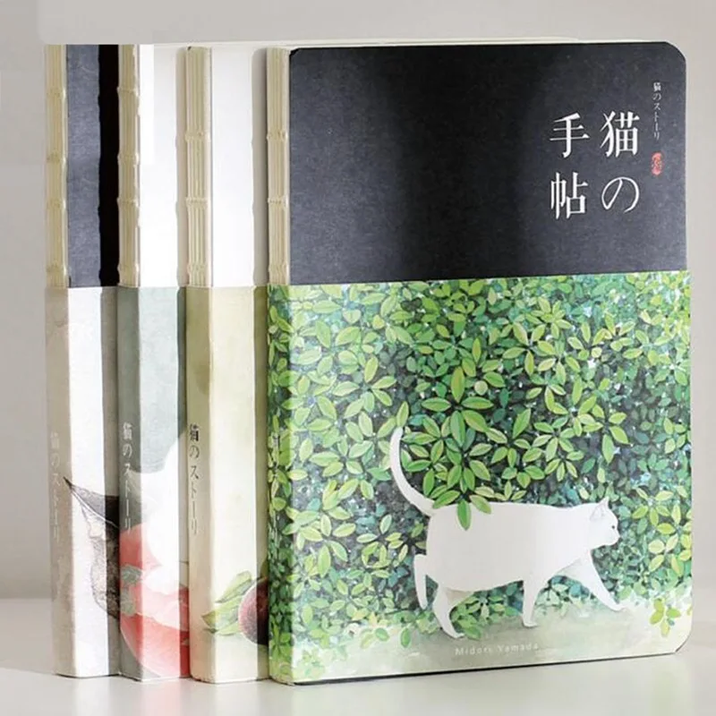 

New Blank Vintage Sketchbook Diary Drawing Painting 80 sheet Cute Cat Notebook paper Sketch Book Office School Supplies Gift