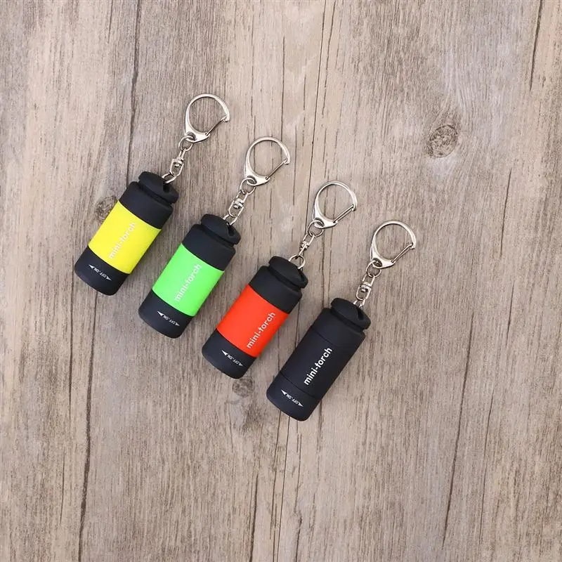 Mini LED Keyring Flashlights Portable USB Rechargeable High light