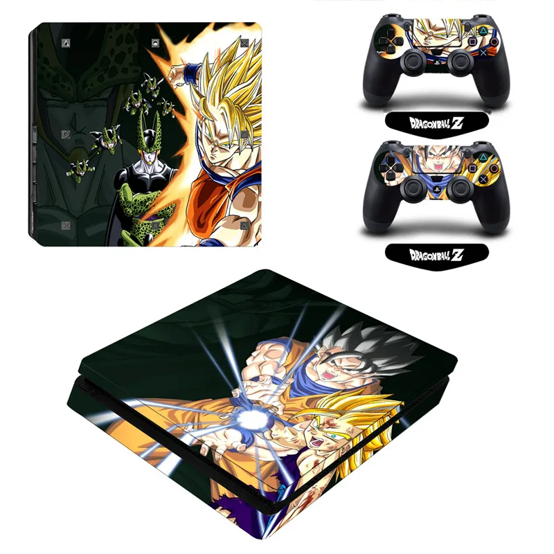 ARRKEO Dragon Ball Super Son Goku VS Vegeta виниловая наклейка PS4 Slim Skin Наклейка для playstation 4 Slim консоль и 2 контроллера