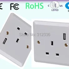 Великобритания Тип с тремя отверстиями 250 V 13A один USB DC 5 V 1000mA Белый Блок розеток, детские носки в английском стиле