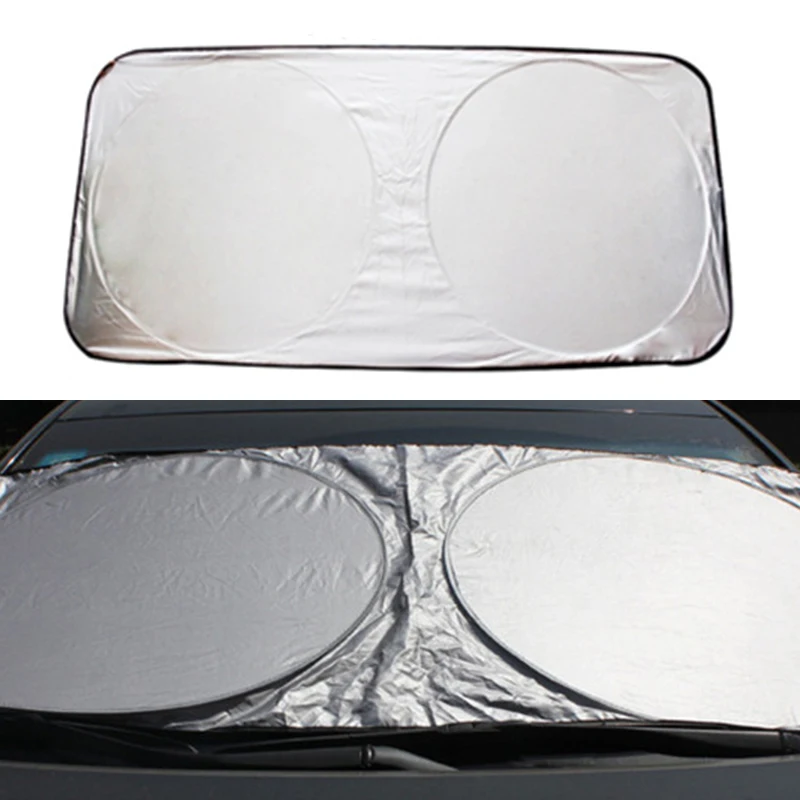 

New 150 x 70cm Car Sunshade Auto Front Rear Window Film Windshield Visor Cover UV Protect Sun Shade Reflector Car-styling