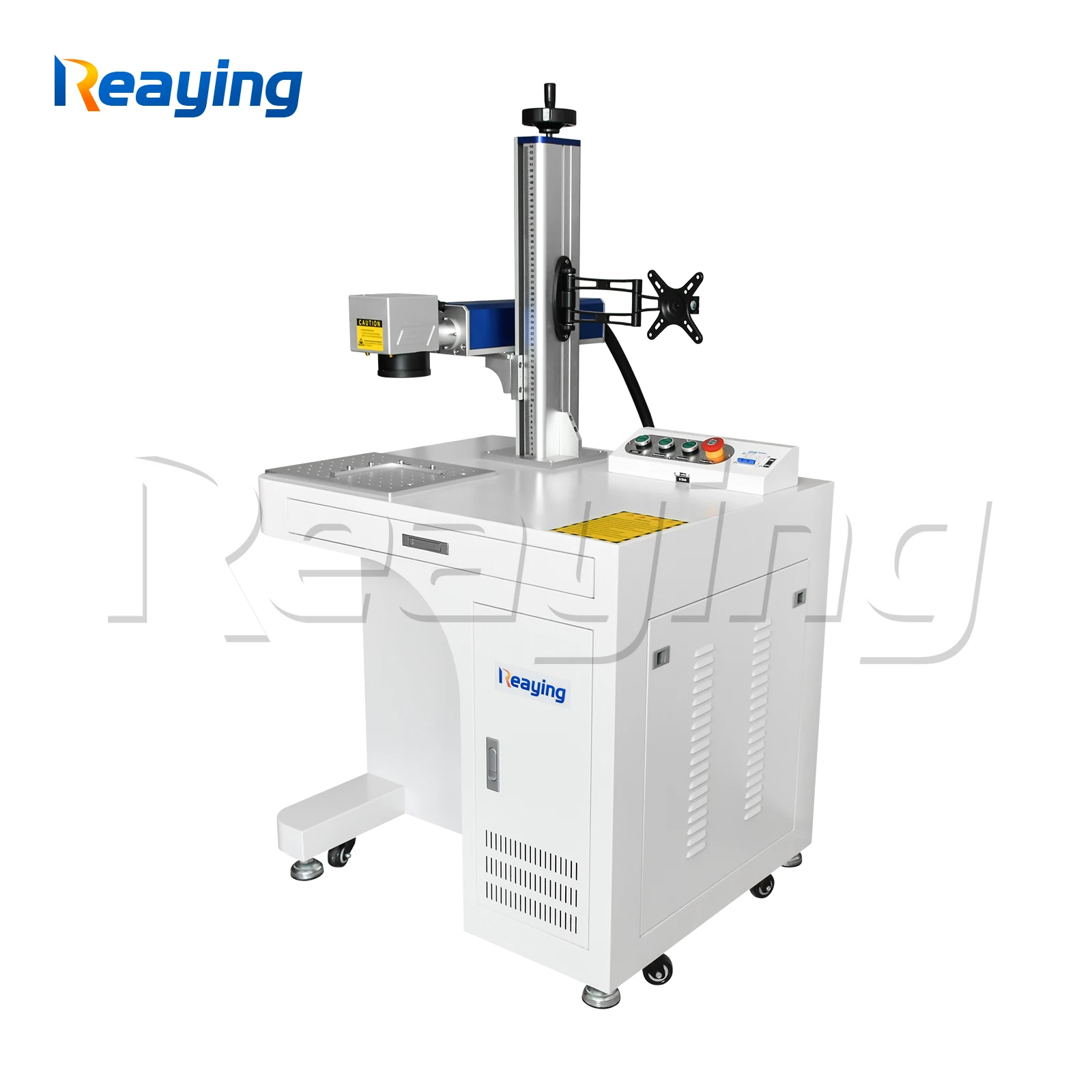 

Reaying desktop model fiber laser metal marking engraving machine with 20w 30w 50w Raycus laser generator