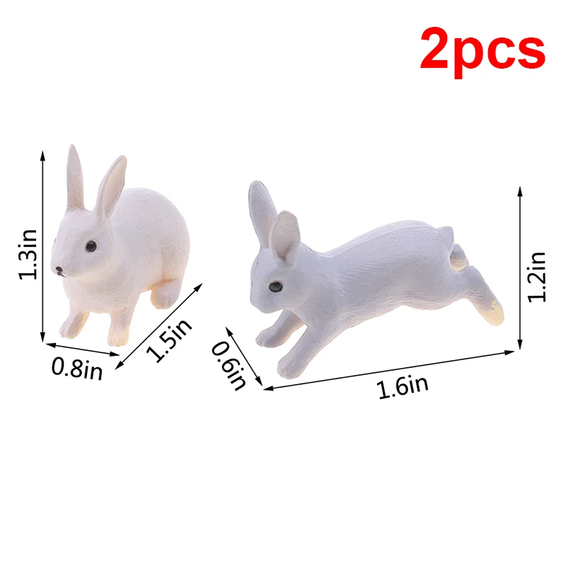 2/4 шт./партия, Симпатичные Декор Модель Рисунок зайца современный статуя моделирование мини кролика садовое украшение миниатюрное фигурка горшка фея - Цвет: Серый