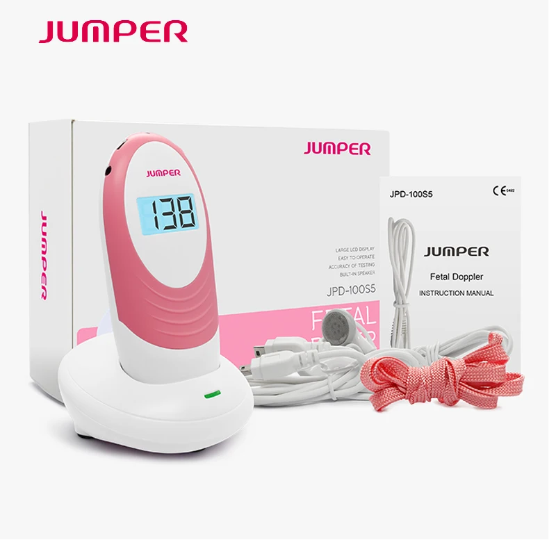 

Jumper Large LCD Doppler Fetal, Baby Monitor split-type design JPD-100S5 Prenatal Doppler Listen FHR with Loud speaker+ earphone
