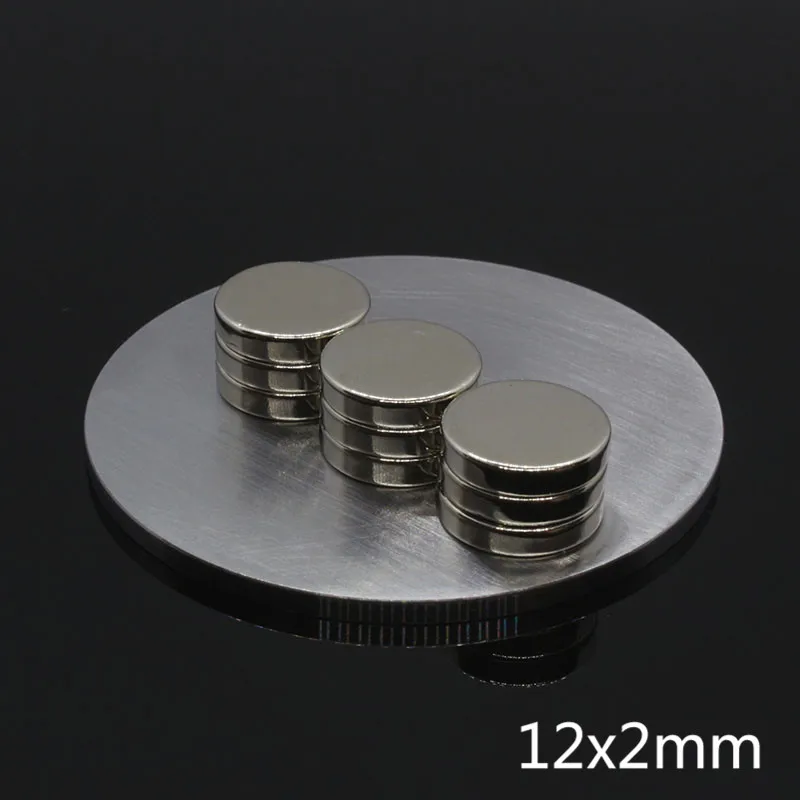 50 шт. Неодимовый 12x2mm круглый диск редкоземельный неодимовый магнит 12*2 мм супер сильные магниты 12mm x 2 мм N35 магнитных материалов