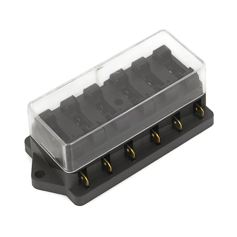 

Black Car Seat Medium Relay Fuse Box Assembly Terminals Car Engine Compartment Insurance Holder Box Mounting