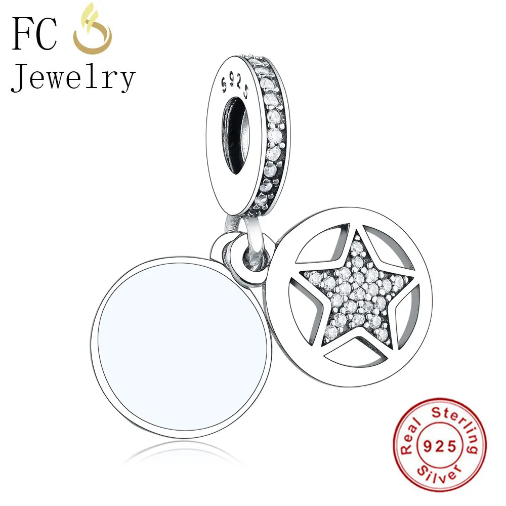 

FC Jewelry Fit Original Pandora Charms Bracelet 925 Silver Enamel Star Mix Pave Natural Zircon Crystal Bead Making Berloque Gift