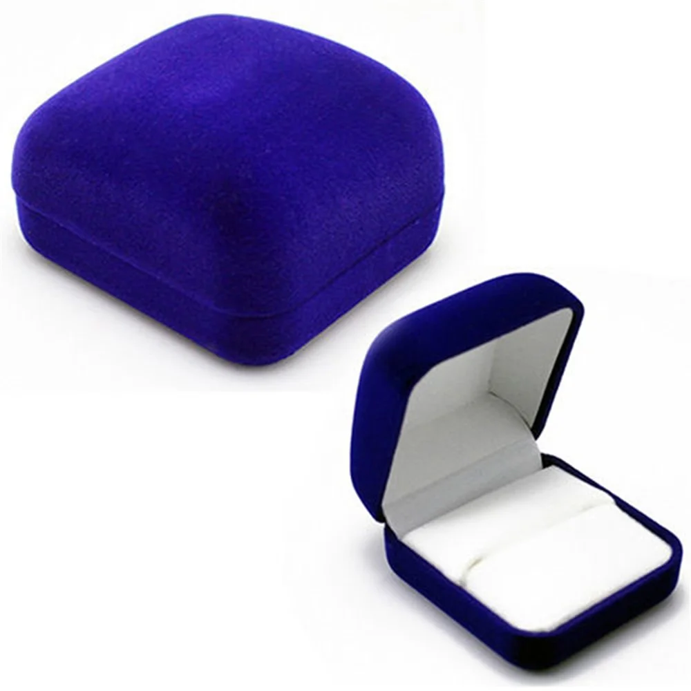 

1Pc Vintage Wedding Ring Display Box Pendant Jewelry Holder Fashion Velvet Storage Box Organizer Women Display Travel Case