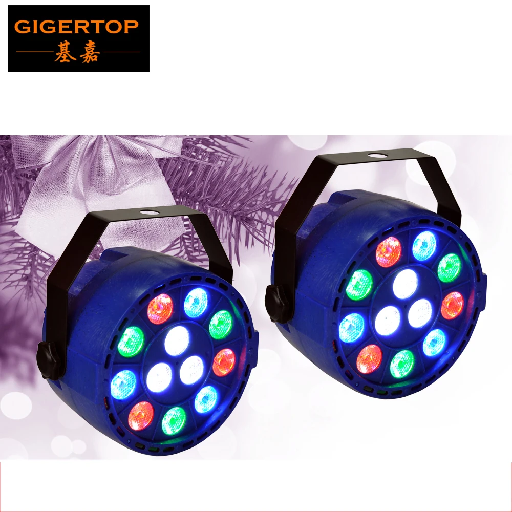 

Wholesales 100X Disco Wash Lamp 12 x 1W RGBW Mini Led Par Light 12W Power Built In Fan Cooling DMX 8 Channels Stage Light Party
