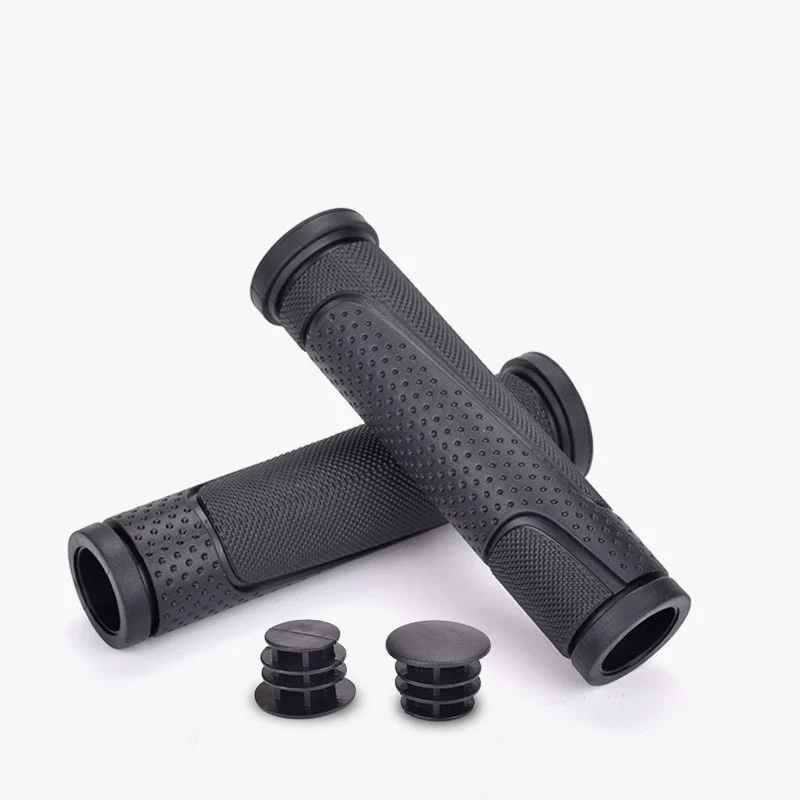 

Black Ultralight Bicycle Grips Rubber MTB Bike Lockable Grip Anti-skid Bicycle Part for Hand Bar Single/Double Pass