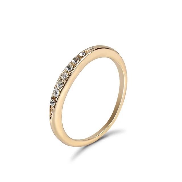 Top quality Simple and elegant Austria Crystals wedding Rings for women three co Top quality Simple and elegant Austria Crystals wedding Rings for women three co