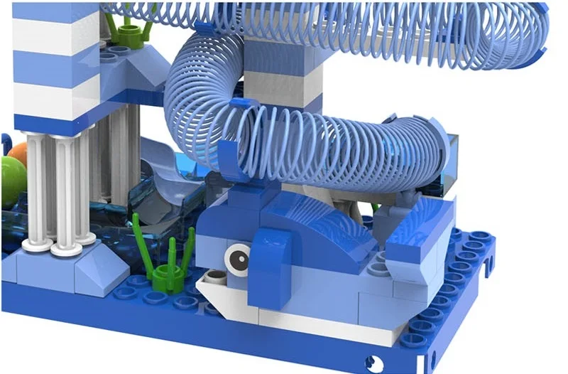 116-162 шт мраморный трек Запуск шары лабиринты трек строительные блоки морской мир трек кирпич игрушки для детей Подарки