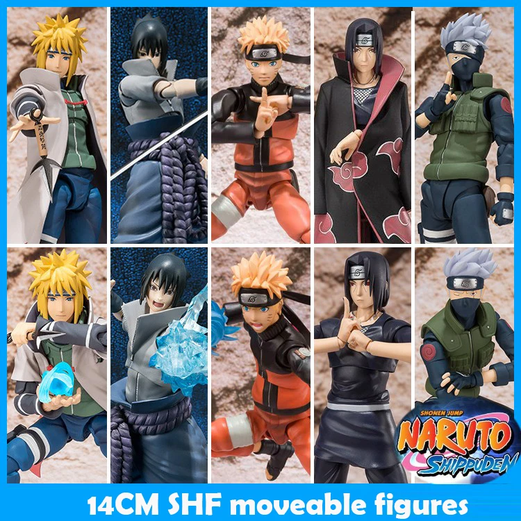 

1pc Naruto Figure SHF Figuarts Sasuke Naruto Namikaze Minato Hatake Kakashi Uchiha Itachi Gaara Collectible Action Figures Toys