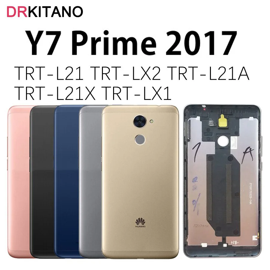 Для huawei Y7 Prime Задняя крышка батареи задняя дверь Корпус чехол TRT L21 L21A LX2 LX1 LX5 Y7 Prime крышка батареи