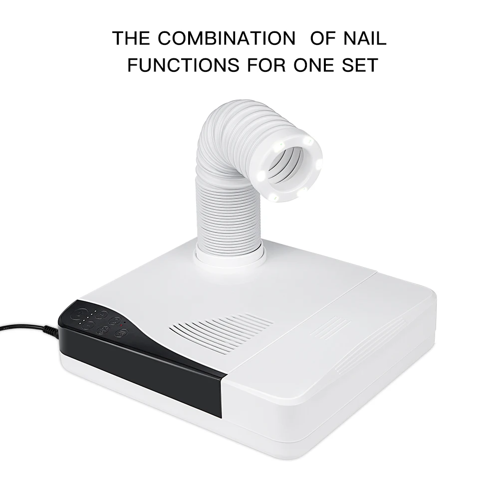 Profissional do Salão de Beleza Fuctions do Unha para Oneset Coletor de Poeira do Unha Conduziu a Broca do Unha da Lâmpada Claro com 6 Bancada Pces 35000rpm 4-em-1 60 w 1 do prego para oneset bancada 60 w