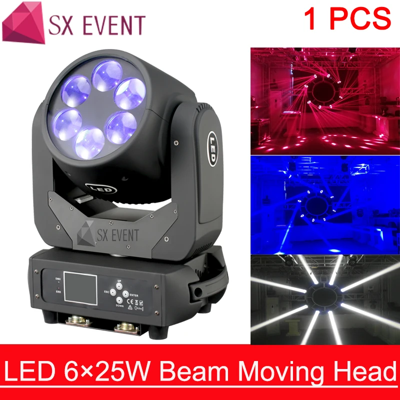 

6x25 Вт супер луч движущийся головной светильник 6x25 Вт led Ultimate вращение объектива сценический бар эффект светодиодный диджейский луч при движении головы