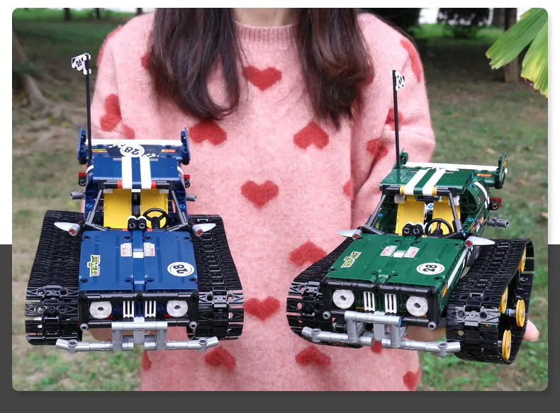 Technic RC TRACKED RACER car Electric Motor Power Function Compatible With Legoings technic Car Building Block bricks Model 