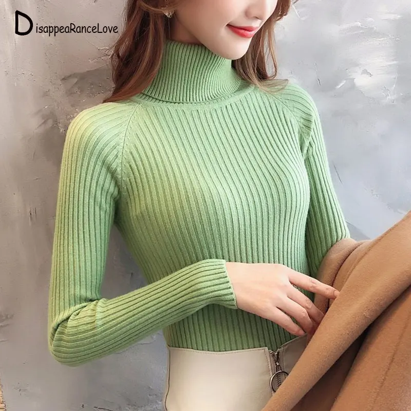 

2019 Autunm Winter Hot Sales New pattern Women Knitted Cashmere turtleneck Sweater Female Turtleneck collar Pullover Pull Femme