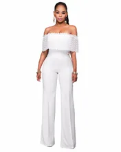 European style lady’s sexy backless jumpsuits women’s fashion lace patchwork bodycon rompers women’s strapless bodysuits S-XL