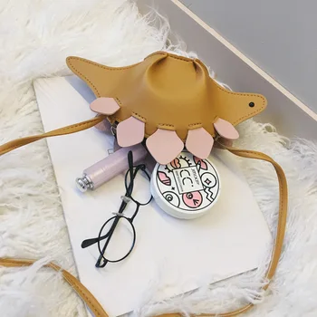 

CROWDALE Handbags Messenger Shoulder Bag Creative Chameleon Cartoon Flap 3D Funny Dinosaur Animal Cross body Bags Girl Clutch