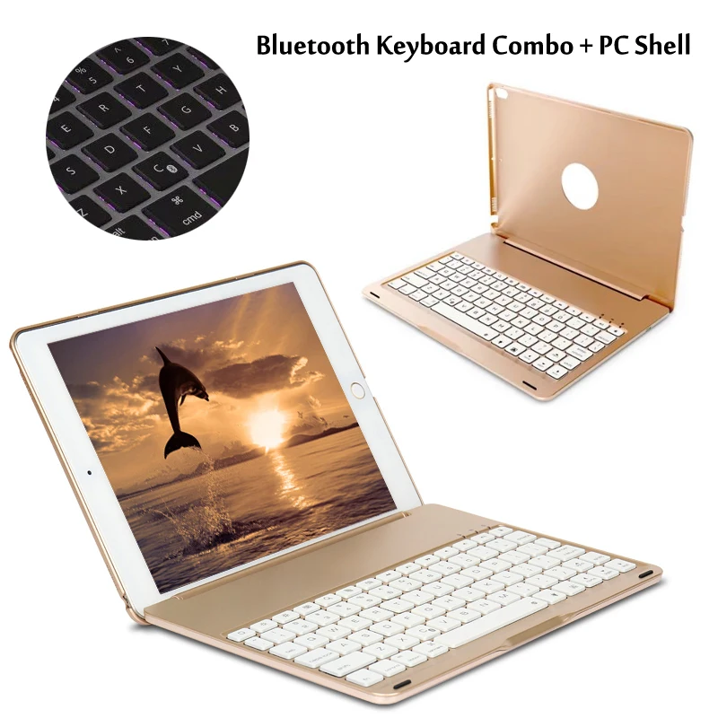 For iPad 10.5 Smart Sleep 7 Colors Backlit Light Wireless Bluetooth Keyboard Cover Case For iPad Pro 10.5 Case A1701 A1709 For iPad 10.5 Smart Sleep 7 Colors Backlit Light Wireless Bluetooth Keyboard Cover Case For iPad Pro 10.5 Case A1701 A1709